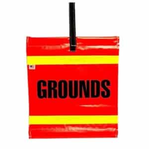 Estex Warning Placard w/Wire Frame and Velcro Strap: Logo "Grounds" - 1632-GR-3V product photo