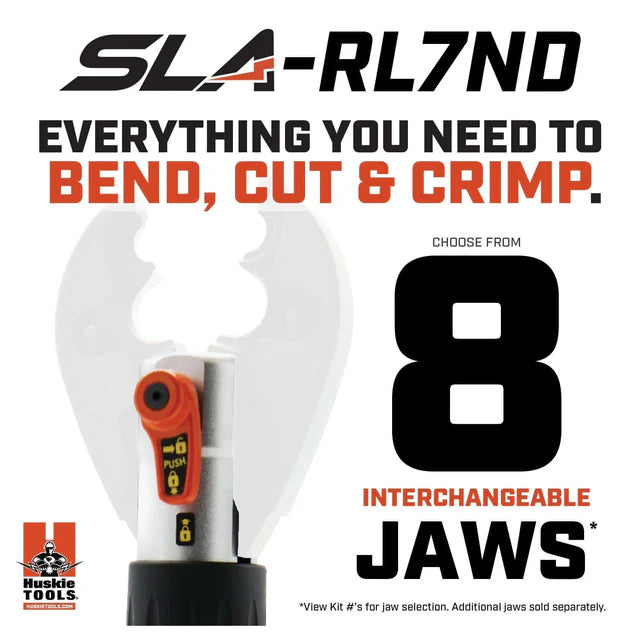 Huskie Tools 6-Ton Inline Crimping & Cutting Tool – SLA-RL7NDBG (Milwaukee Kit) BG Head