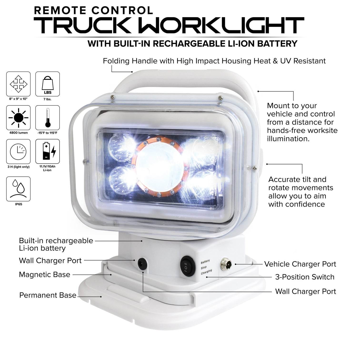 Jameson Remote Control Truck Worklight 31-RCSL1