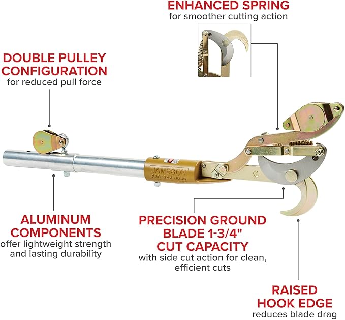 Jameson JA-34DP-PKG Big Mouth Side Cut Double Pulley Tree Pruner Kit by Jameson Tools - utility equipment product image