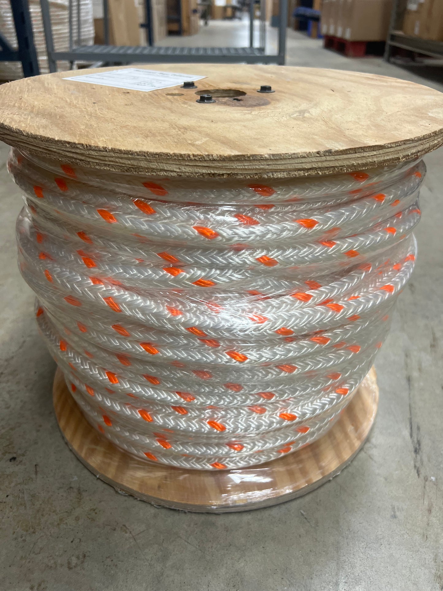 Buccaneer 2BU-570-16-05-6 | ½″ x 600 ft Orange Tracer Utility HandLine – 12-Strand Rope