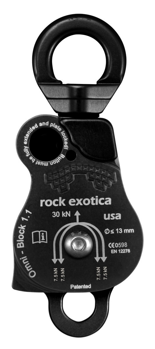 Rock Exotica Omni-Block 1.1" Double Pulley – Black