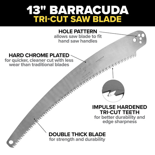 Jameson 13” Tri-Cut Pruning Saw Blade W/Adapter - SB-13TEU