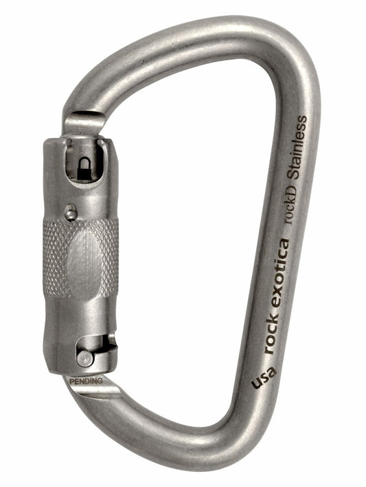 Rock Exotica RockD Stainless Steel Auto Lock Carabiner - CS2A