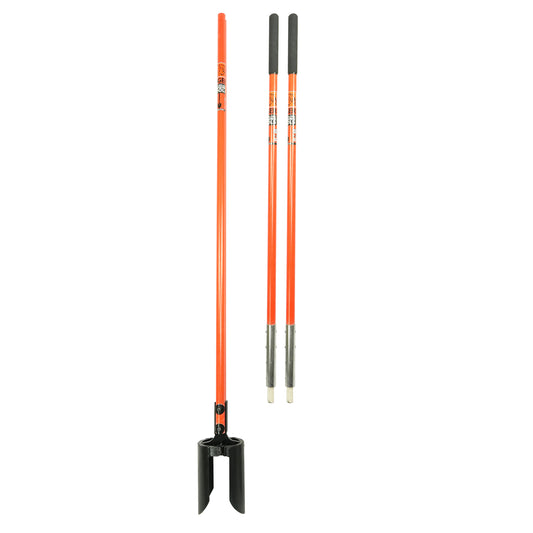 Sectional Long Handle Utility Fiberglass Post Hole Digger - 10'